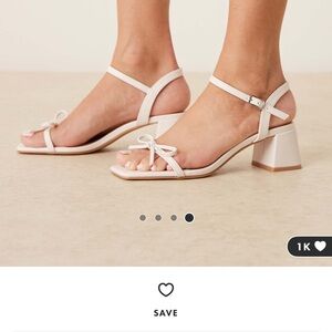 Glamorous White Block Heel Sandals